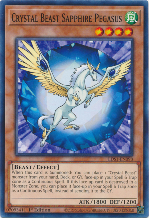 Crystal Beast Sapphire Pegasus [LDS1-EN098] Common | Total Play