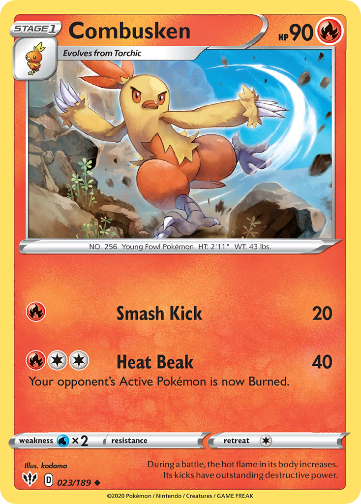 Combusken (023/189) [Sword & Shield: Darkness Ablaze] | Total Play