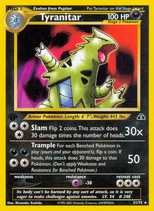 Tyranitar (31/75) [Neo Discovery 1st Edition] | Total Play