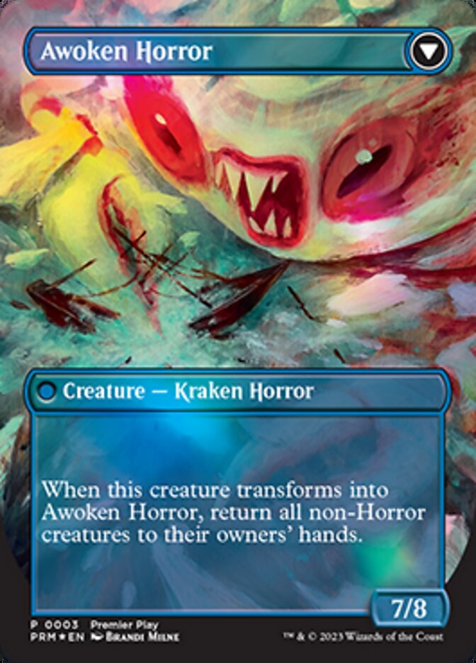 Thing in the Ice // Awoken Horror (Borderless Alternate Art) [Regional Championship Qualifiers 2023] | Total Play
