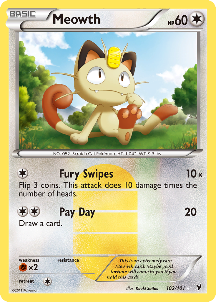 Meowth (102/101) [Black & White: Noble Victories] | Total Play