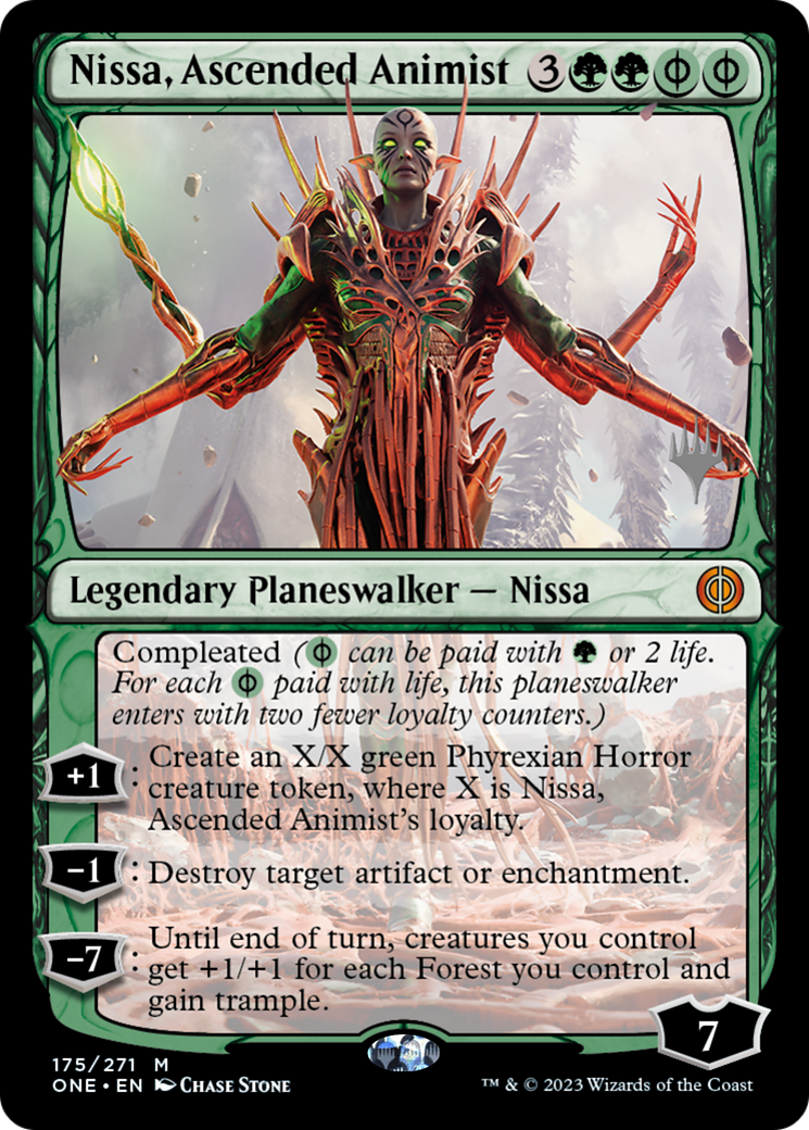 Nissa, Ascended Animist (Promo Pack) [Phyrexia: All Will Be One Promos] | Total Play