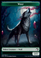 Wolf // Zombie (015) Double-Sided Token [Innistrad: Midnight Hunt Tokens] | Total Play
