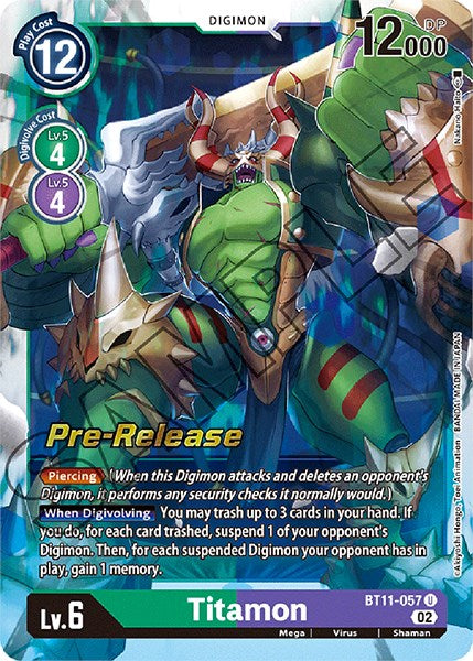 Titamon [BT11-057] [Dimensional Phase Pre-Release Promos] | Total Play