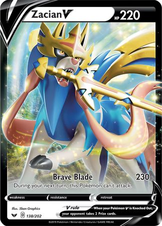 Zacian V (138/202) (Jumbo Card) [Sword & Shield: Base Set] | Total Play