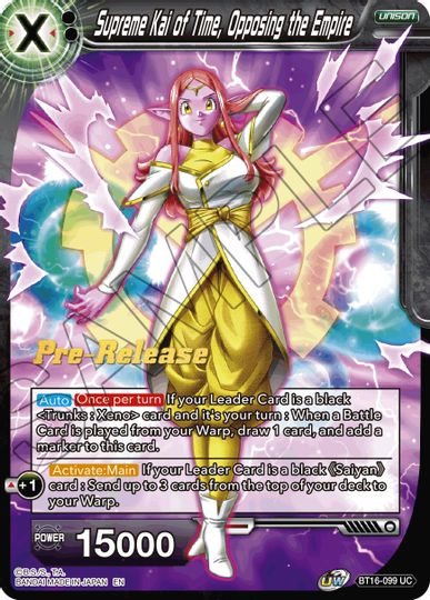 Supreme Kai of Time, Opposing the Empire (BT16-099) [Realm of the Gods Prerelease Promos] | Total Play