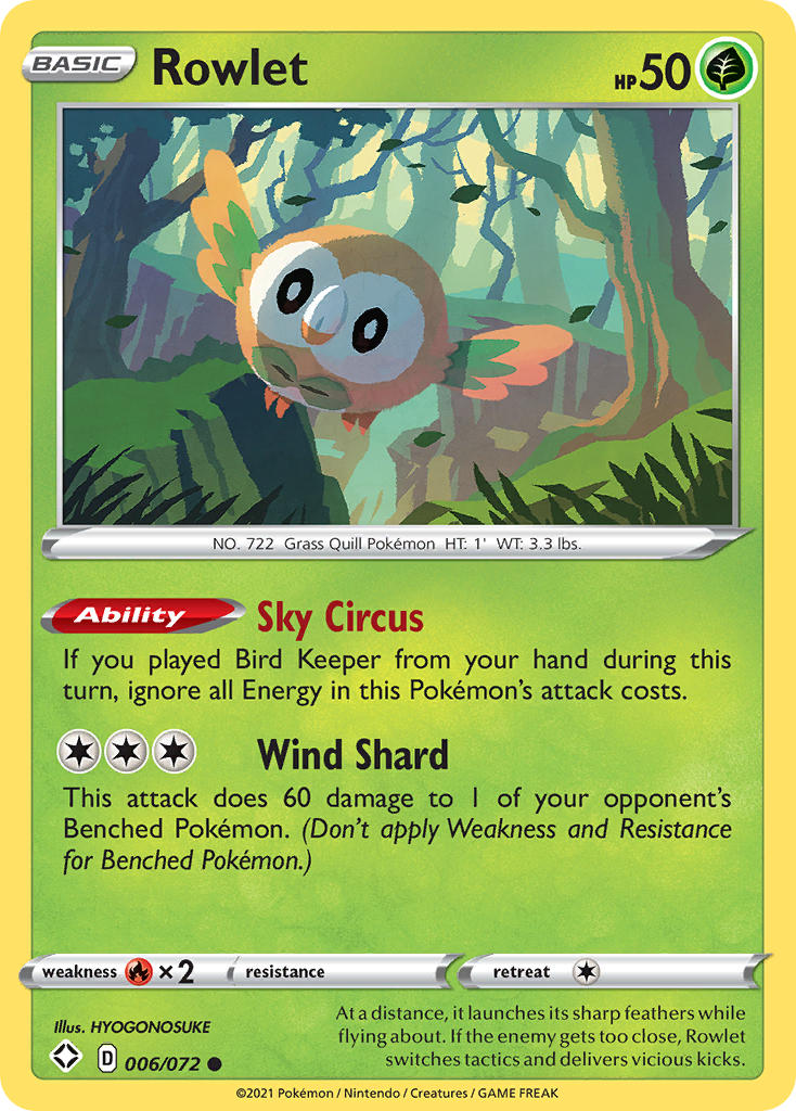 Rowlet (006/072) [Sword & Shield: Shining Fates] | Total Play