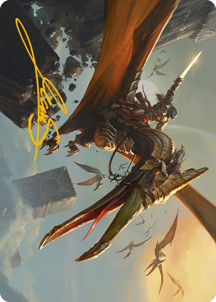 Skyhunter Strike Force Art Card (Gold-Stamped Signature) [Phyrexia: All Will Be One Art Series] | Total Play