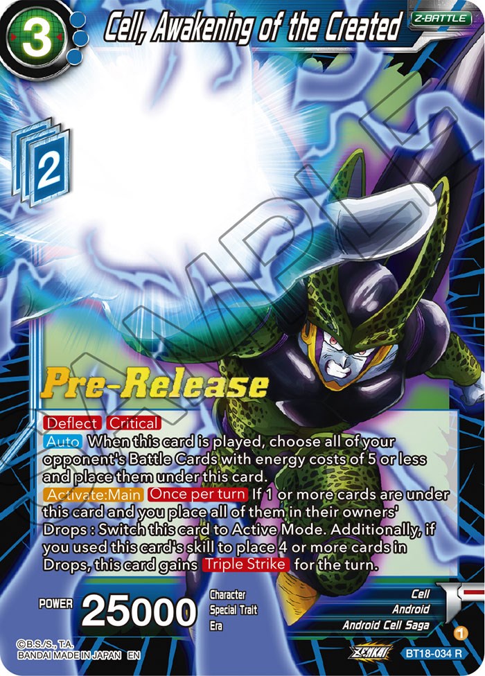 Cell, Awakening of the Created (BT18-034) [Dawn of the Z-Legends Prerelease Promos] | Total Play