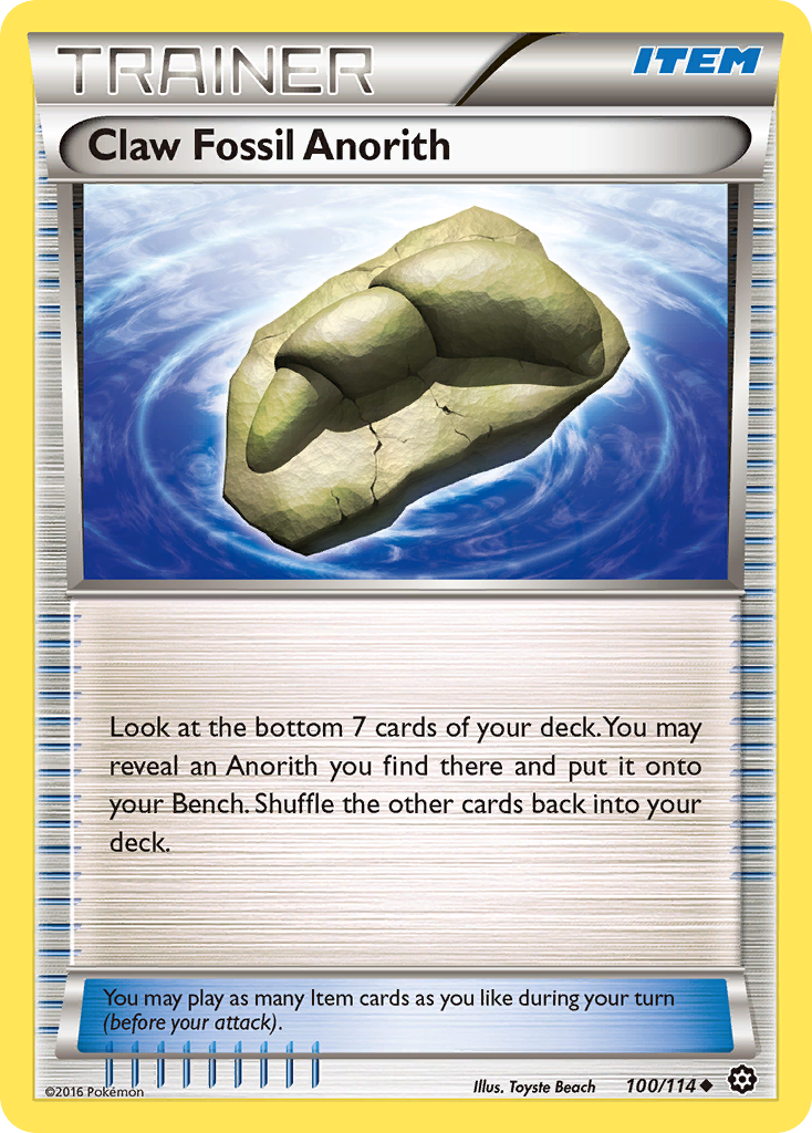 Claw Fossil Anorith (100/114) [XY: Steam Siege] | Total Play