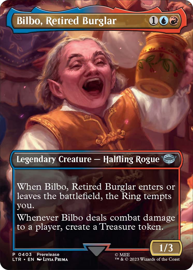 Bilbo, Retired Burglar (Borderless Alternate Art) [The Lord of the Rings: Tales of Middle-Earth] | Total Play