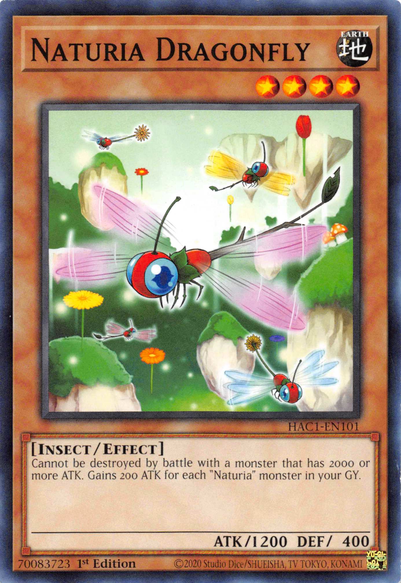 Naturia Dragonfly (Duel Terminal) [HAC1-EN101] Parallel Rare | Total Play
