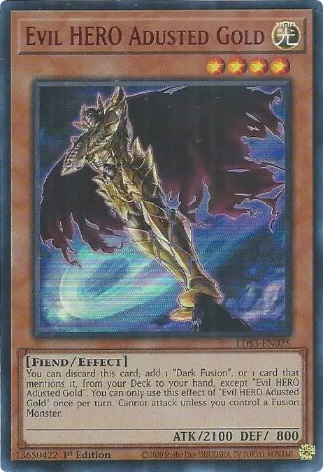 Evil HERO Adusted Gold (Red) [LDS3-EN025] Ultra Rare | Total Play