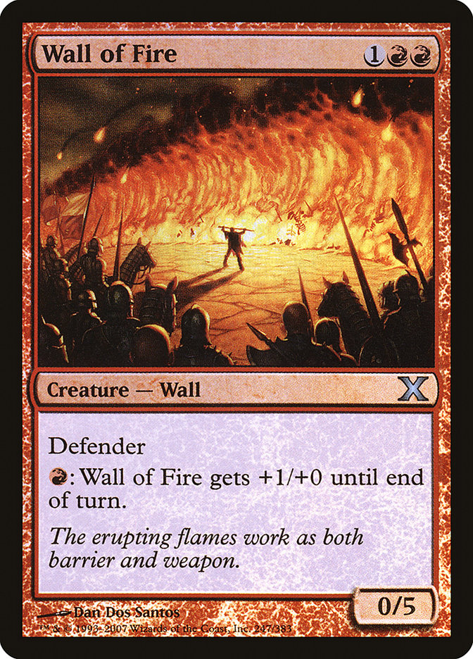Wall of Fire (Premium Foil) [Tenth Edition] | Total Play
