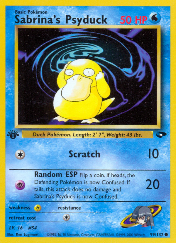 Sabrina's Psyduck (99/132) [Gym Challenge 1st Edition] | Total Play