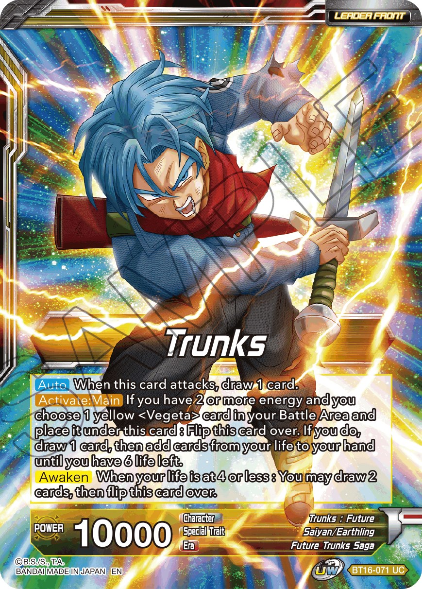 Trunks // SSB Vegeta & SS Trunks, Father-Son Onslaught (BT16-071) [Realm of the Gods Prerelease Promos] | Total Play