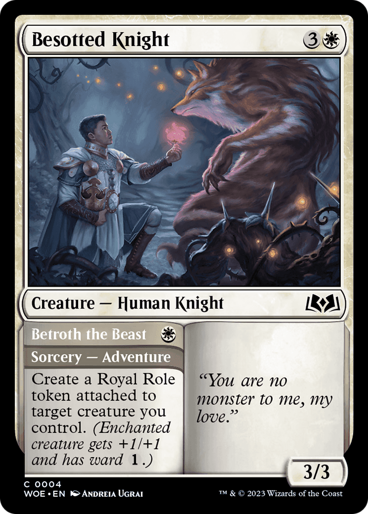 Besotted Knight // Betroth the Beast [Wilds of Eldraine] | Total Play