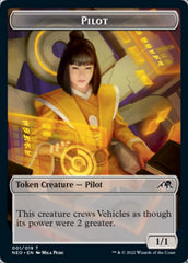 Myr // Pilot Double-Sided Token [Kamigawa: Neon Dynasty Commander Tokens] | Total Play