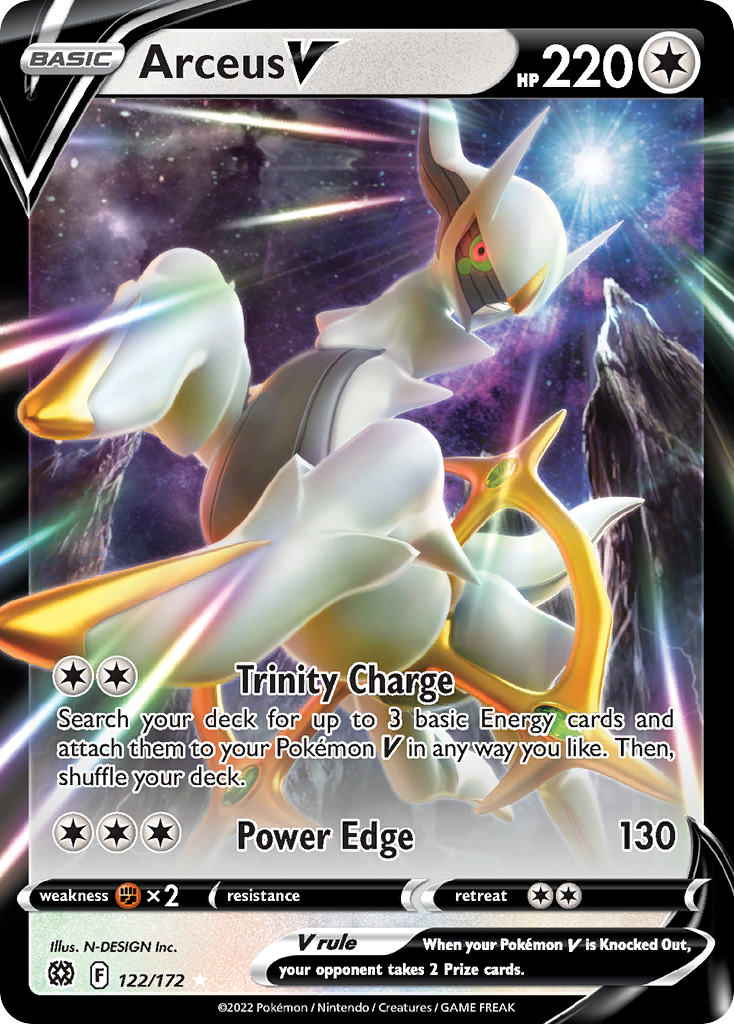 Arceus V (122/172) (Metal Card) [Sword & Shield: Brilliant Stars] | Total Play