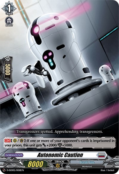 Autonomic Caution (D-SD05/008EN) [Tomari Seto: Aurora Valkyrie] | Total Play