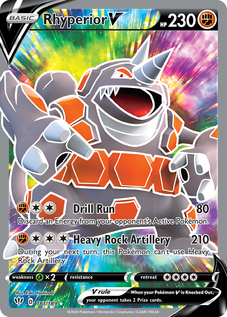 Rhyperior V (181/189) [Sword & Shield: Darkness Ablaze] | Total Play