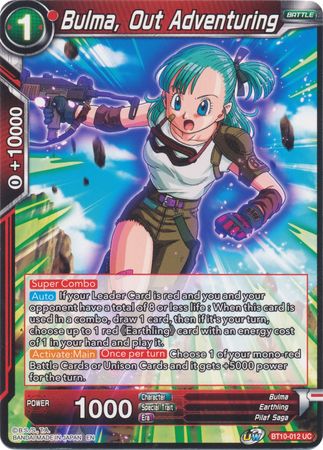 Bulma, Out Adventuring (BT10-012) [Rise of the Unison Warrior] | Total Play