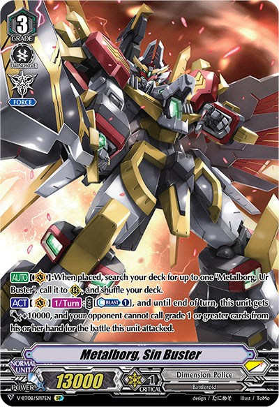 Metalborg, Sin Buster (V-BT08/SP17EN SP) [Silverdust Blaze] | Total Play