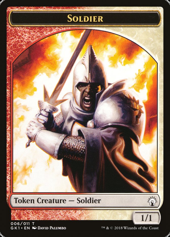 Soldier // Goblin Double-Sided Token [Guilds of Ravnica Guild Kit Tokens] | Total Play