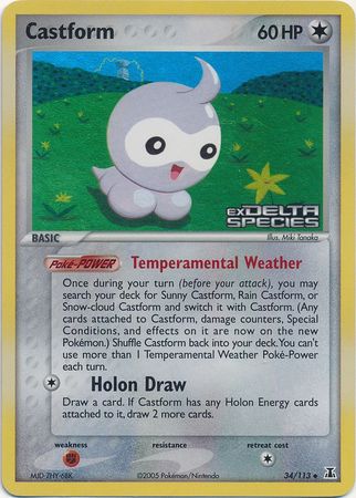 Castform (34/113) (Stamped) [EX: Delta Species] | Total Play