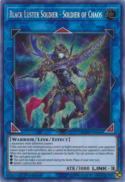 Black Luster Soldier - Soldier of Chaos [BLHR-EN046] Secret Rare | Total Play