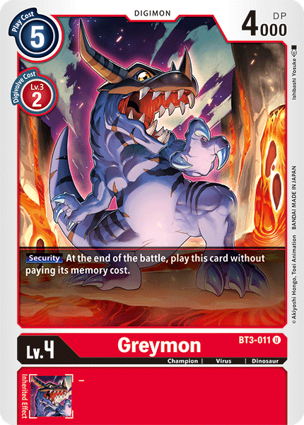 Greymon [BT3-011] [Release Special Booster Ver.1.5] | Total Play