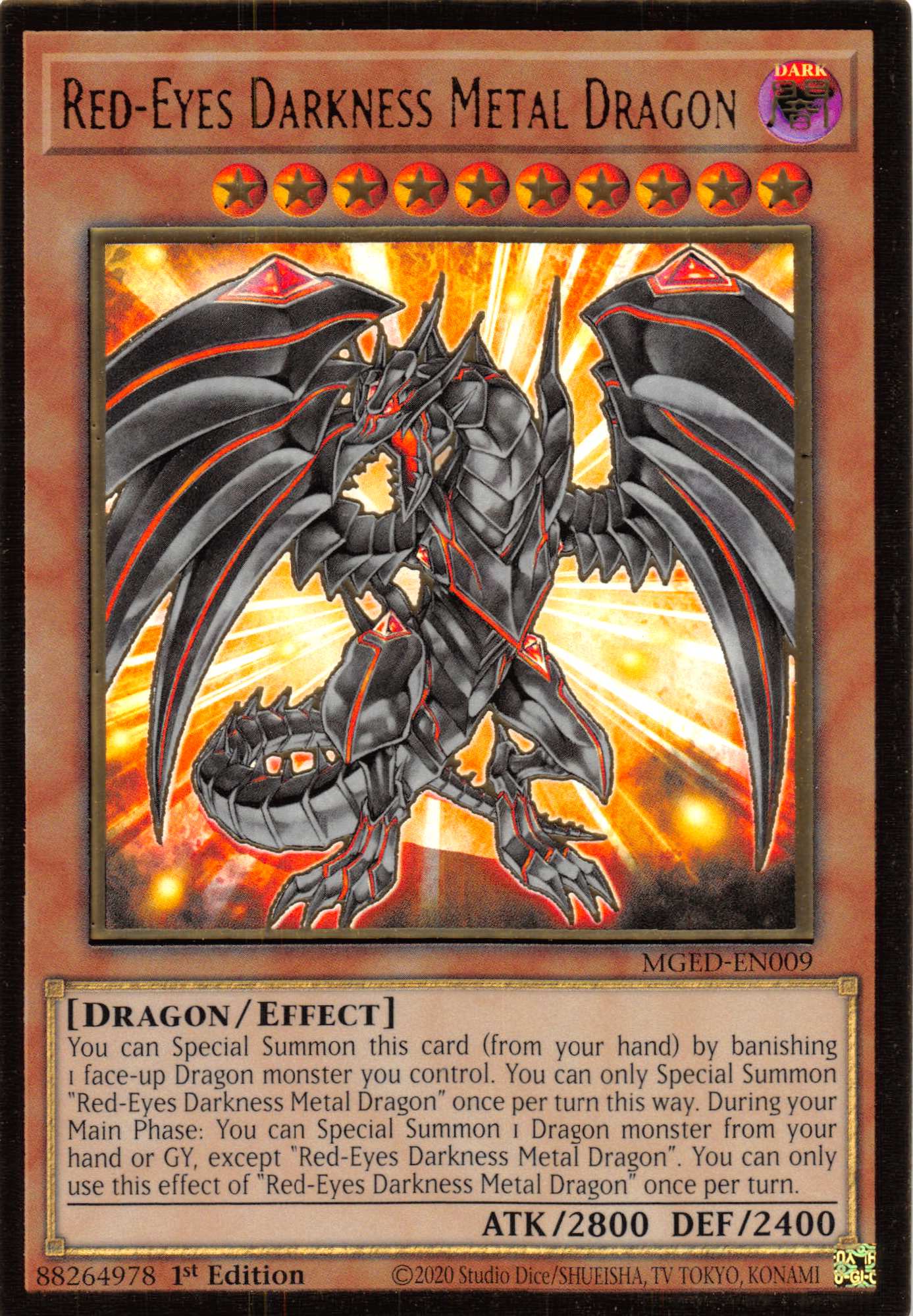 Red-Eyes Darkness Metal Dragon [MGED-EN009] Gold Rare | Total Play