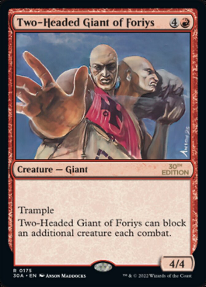 Two-Headed Giant of Foriys [30th Anniversary Edition] | Total Play