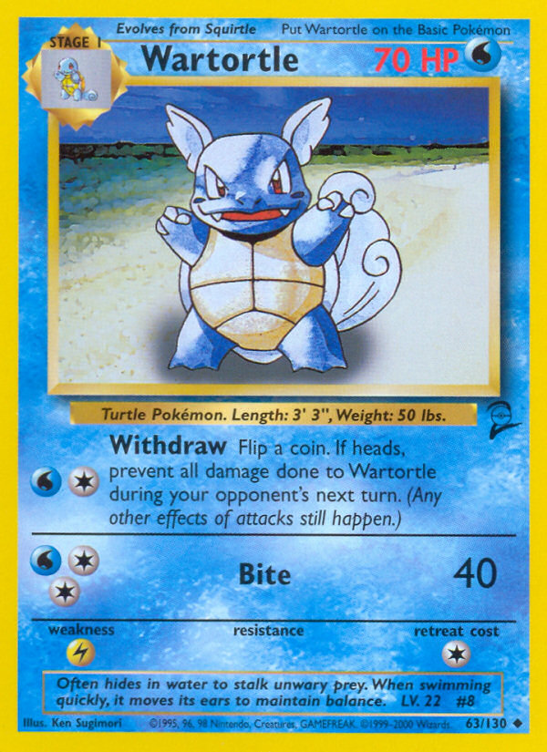 Wartortle (63/130) [Base Set 2] | Total Play