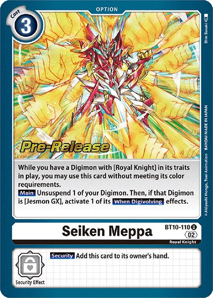 Seiken Meppa [BT10-110] [Xros Encounter Pre-Release Cards] | Total Play