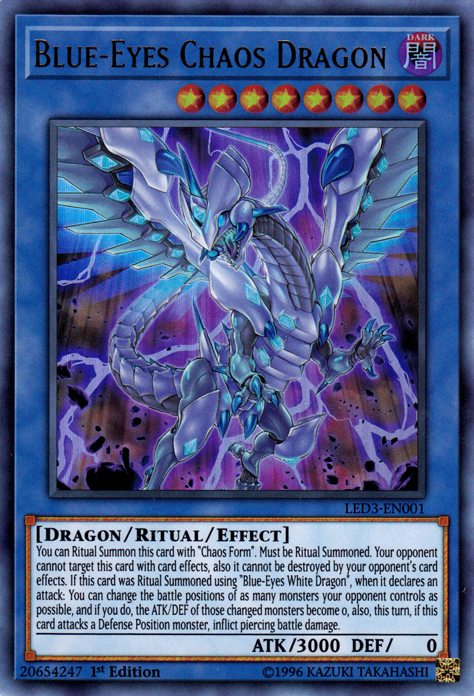 Blue-Eyes Chaos Dragon [LED3-EN001] Ultra Rare | Total Play