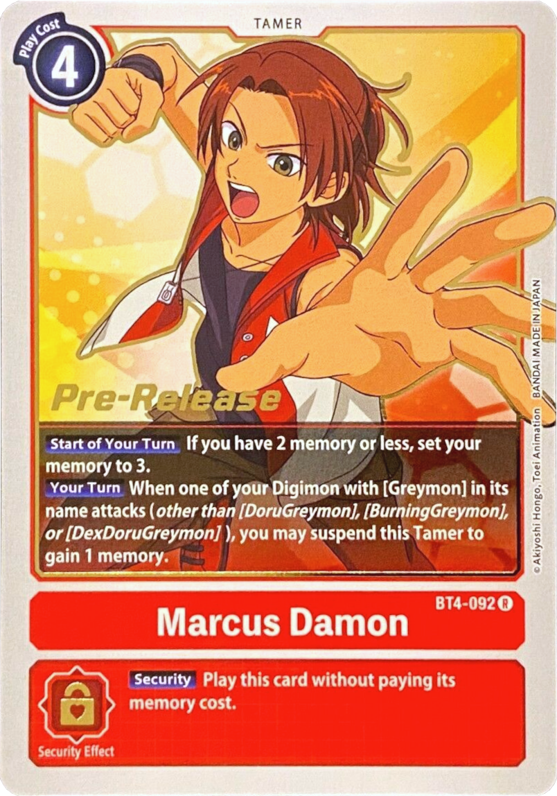 Marcus Damon [BT4-092] [Great Legend Pre-Release Promos] | Total Play