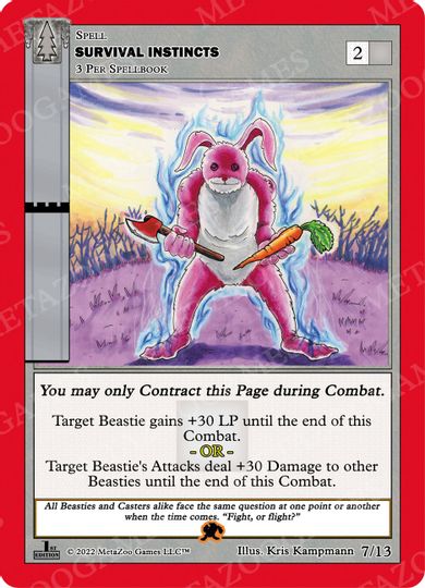 Survival Insitincts (Earth) [Cryptid Nation: Wilderness First Edition Release Event Deck] | Total Play