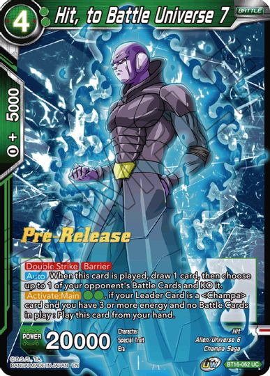 Hit, to Battle Universe 7 (BT16-062) [Realm of the Gods Prerelease Promos] | Total Play