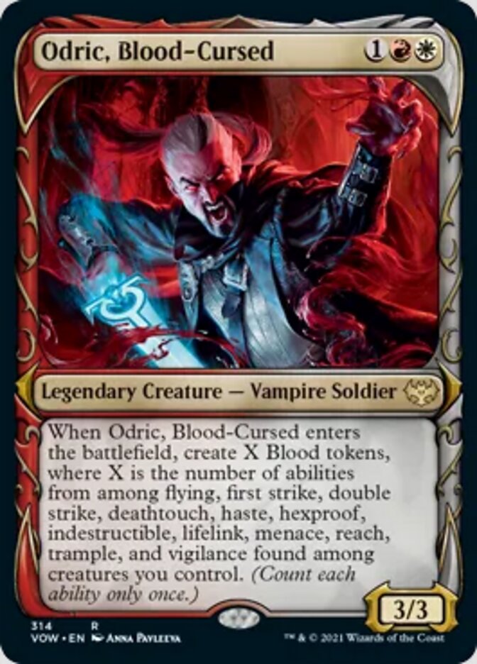 Odric, Blood-Cursed (Showcase Fang Frame) [Innistrad: Crimson Vow] | Total Play