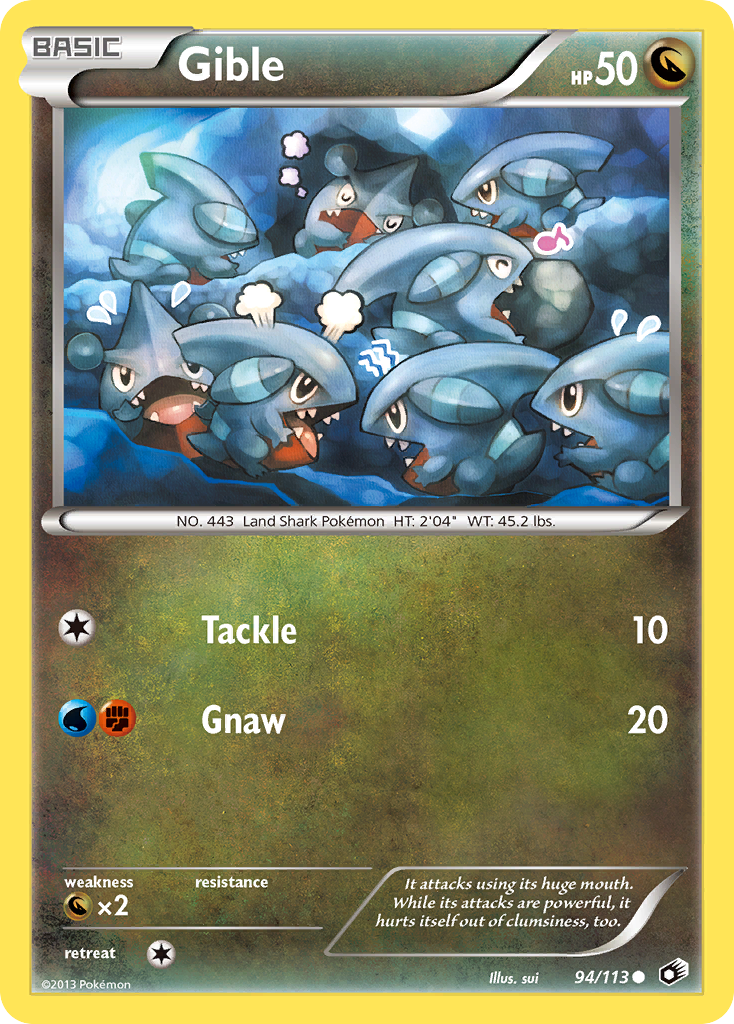 Gible (94/113) [Black & White: Legendary Treasures] | Total Play