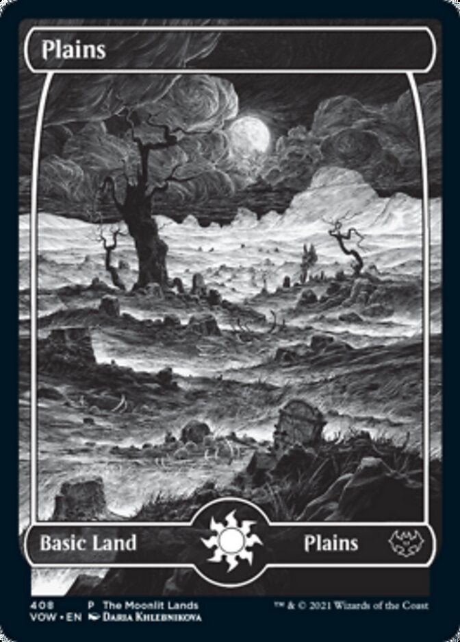 Plains (The Moonlit Lands) (Foil Etched) [Innistrad: Crimson Vow Promos] | Total Play