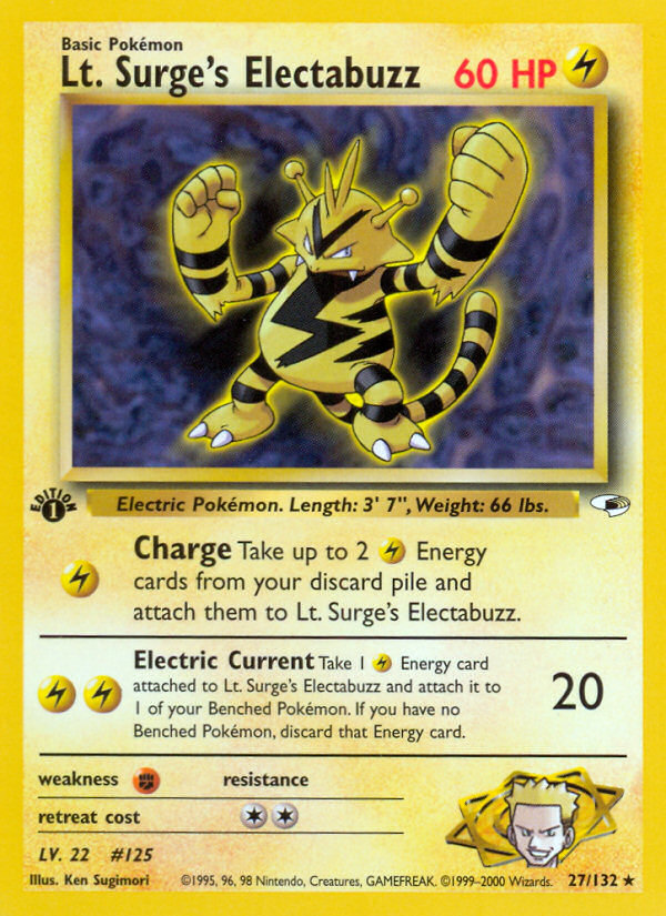 Lt. Surge's Electabuzz (27/132) [Gym Heroes 1st Edition] | Total Play