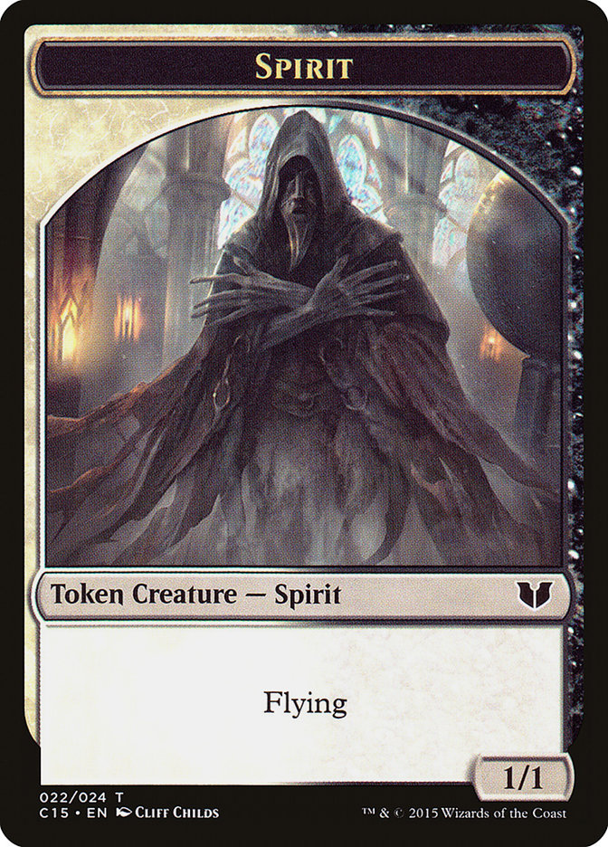 Zombie // Spirit (022) Double-Sided Token [Commander 2015 Tokens] | Total Play