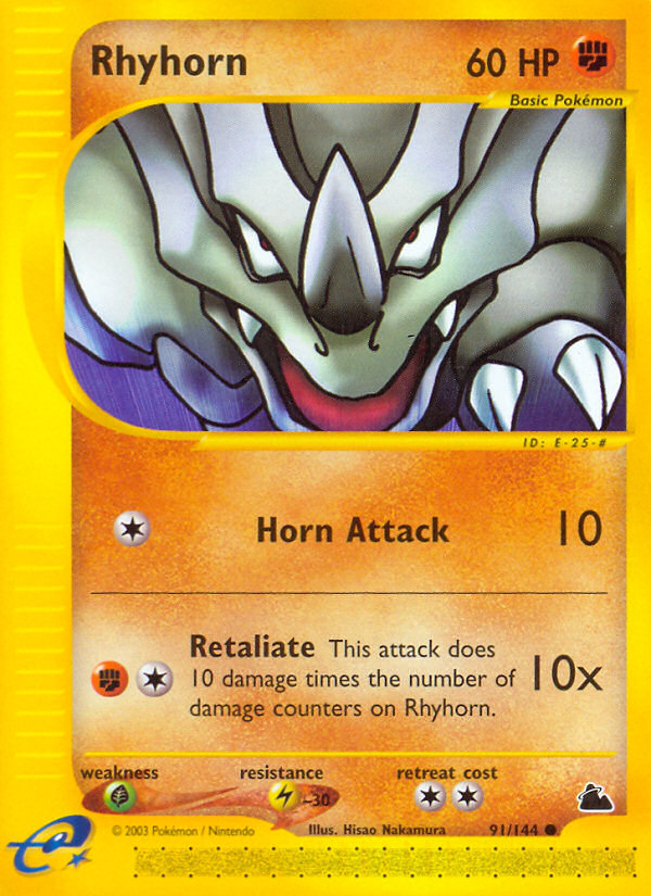 Rhyhorn (91/144) [Skyridge] | Total Play