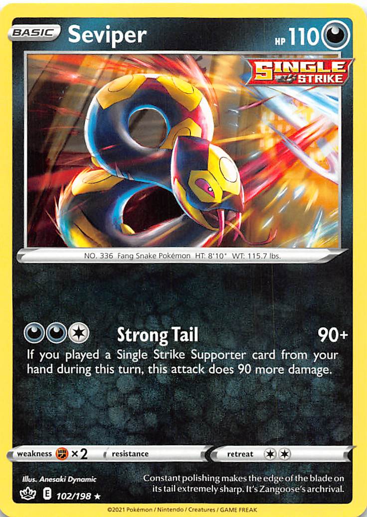 Seviper (102/198) [Sword & Shield: Chilling Reign] | Total Play