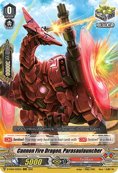 Cannon Fire Dragon, Parasaulauncher (D-VS04/035EN) [V Clan Collection Vol.4] | Total Play
