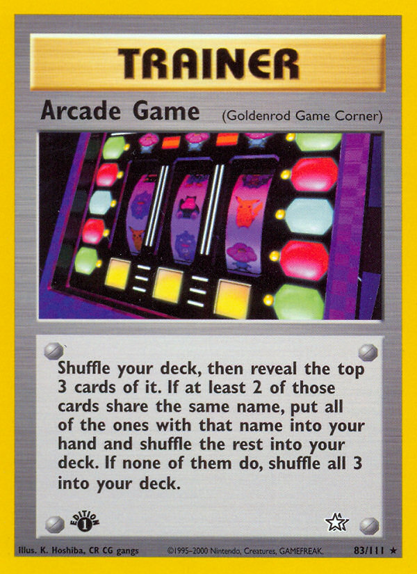 Arcade Game (83/111) [Neo Genesis 1st Edition] | Total Play