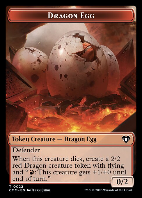 Treasure // Dragon Egg Double-Sided Token [Commander Masters Tokens] | Total Play