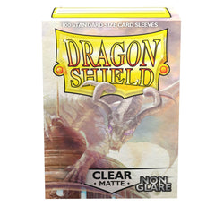 Dragon Shield: Standard 100ct Sleeves - Clear (Non-Glare Matte) | Total Play